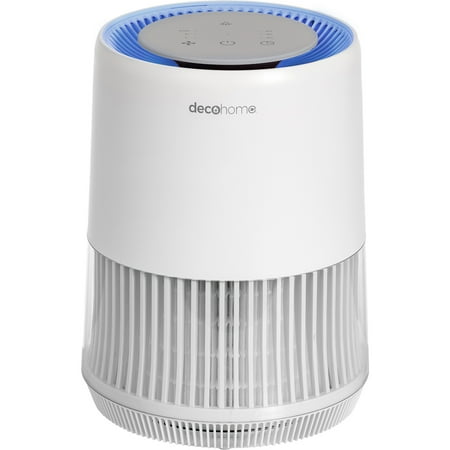 

Deco Home AIRHEP13W Compact Air Purifier with HEPA 13 and Infrared Technology Filter Allergens Dust Pollen Mold Organic Compounds and More for Home or Office - (Open Box)