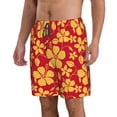 thumbnail image 2 of Naloa Red Vintage Flowers Men's Beach Shorts, Surfing shorts, Swim trunks, Quick Dry Swim Trunks for Surfing Beach Fun - XX-Large, 2 of 9