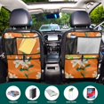 thumbnail image 5 of Iauyy 2-in-1 Car Kick Mats Back Seat Protector, 6 Large Storage Pockets , Universal Car Seat Back Protectors Kick for SUV & Sedan 25x18in,The Green Lily Flower, 5 of 6