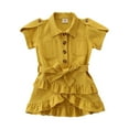 thumbnail image 2 of YTDSCS 1-6Y Toddler Kids Girls Summer Dresses Ski Toddler Short Sleeve A-Line Dress Skirt Comfortable Ruffles Dresses, 2 of 7