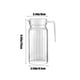 thumbnail image 3 of Juego de jarras de agua de plástico 1.1L | Jarra transparente de limonada de té helado con tapa y asa | Recipiente de bebida fría y caliente para casa, cocina, oficina | Tazas nido incluidas, 3 of 8