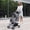 Gray, variant on WDZS Pet Stroller for Dogs, 4 Wheels Cat Strolling Cart Foldable Travel Carrier, Waterproof Puppy Jogger Stroller with Storage Basket & Cup Holder,Pink