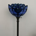 thumbnail image 6 of Enjoy Decor Lamps Torch 66-Inch 1-Light Traditional Baroque Style Blue Stained Glass Bowl Lamp, 6 of 6