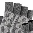 thumbnail image 4 of Guantes para hombre y mujer, de color liso, de medio dedo, para exteriores, sin dedos, de lana gruesa, informales, de moda, con parte superior acrílica., 4 of 5