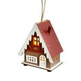 thumbnail image 2 of Christmas Cabin Ornaments Christmas Decorations Luminous Wooden Cabin LED Wooden Christmas Cabin Desktop Ornaments, 2 of 6