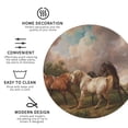 thumbnail image 4 of Balery 4 Pcs Three Horses Oil Paintingleather Coasters Set, Drink Table Cup Coasters For Living Room Kitchen Coffee Decor, 4 of 9