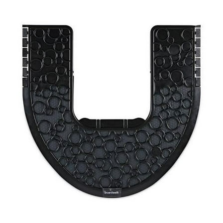Boardwalk Commode Mat 2.0 Absorbant Rubber 22" x 22" Black 6/Carton (BWKCMBB)