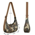 thumbnail image 4 of Woodland Hunting Camo Crossbody Bag for Women Jungle Camouflage Pattern Crescent Purse with Adjustable Strap Tactical Army Corduroy Shoulder Sling Bag for Travel or Daily Use, 4 of 5