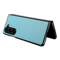 thumbnail image 5 of Allytechgroup Slim Fit Phone Case for Samsung Galaxy Z Fold6, Hard PC PU Leather Back Cover Anti-Scratch Drop Protection Shockproof Case Cover for Galaxy Z Fold 6, Skyblue, 5 of 9