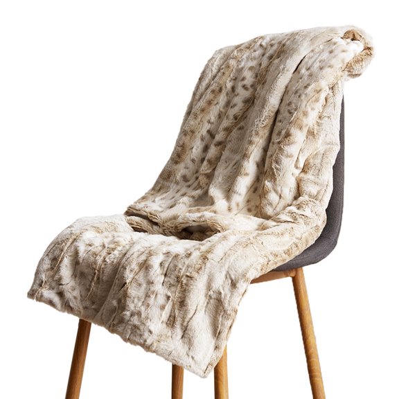 Summer Savings Surpdew 60 Inch Comfortable White Double-Layer Thick White Leopard Print Warm Blanket Sofa Blanket Color Free Size