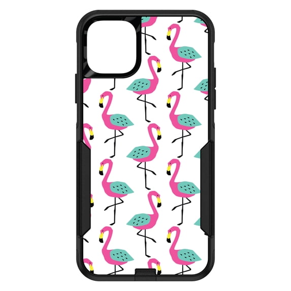 DistinctInk Custom SKIN / DECAL compatible with OtterBox Commuter for iPhone 11 Pro MAX (6.5" Screen) - Summer Graphics - Flamingo Pattern - Pink