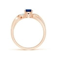 thumbnail image 2 of ANGARA Natural Sapphire and Diamond Twisted Vine Ring in 14K Rose Gold for Women (Size-5mm) | September Birthstone, Birthday, Anniversary, Jewelry Gift for Women | Natural Blue Sapphire Ring, 2 of 10