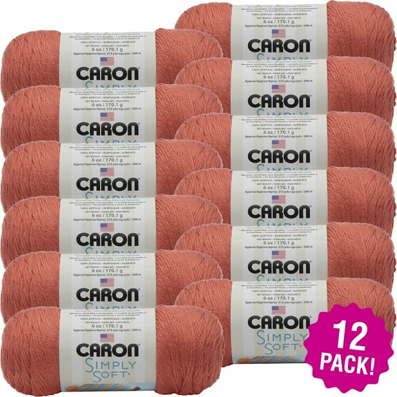 Caron Simply Soft Solids Yarn 12/Pk-Persimmon