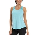 thumbnail image 2 of Womens Workout Tops Racerback Tank Tops Mesh Yoga Shirts Athletic Running Tank Tops Sleeveless Gym Clothes, 2 of 3