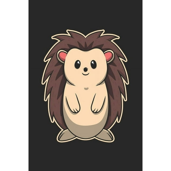 Sketchbook: 109 Pages A5 (6 x 9 Inches) - Framed Pages - Great Gift for Kids and Friends - A Great Gift Idea for the First Day of School - Cute Funny Hedgehog (Paperback)