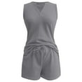 thumbnail image 5 of MAIHAN Women Vacation Outfits Women Spring Outfits Short Sleeve Tops Shorts Pant Sets Women 2 Piece Outfits Comfortable Playwear Daily Wear, 5 of 5