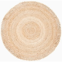 SAFAVIEH Natural Fiber Jamison Geometric Area Rug, Natural, 5' x 5' Round
