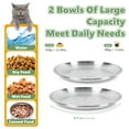 thumbnail image 5 of 10-Pack Stainless Steel Cat Food Bowls, Shallow Whisker-Friendly Non-Slip Silicone Base Metal Dishes, Easy to Clean Indoor Feeding Flat Plates for Cat, Kitten, Small Dog, 5 of 7