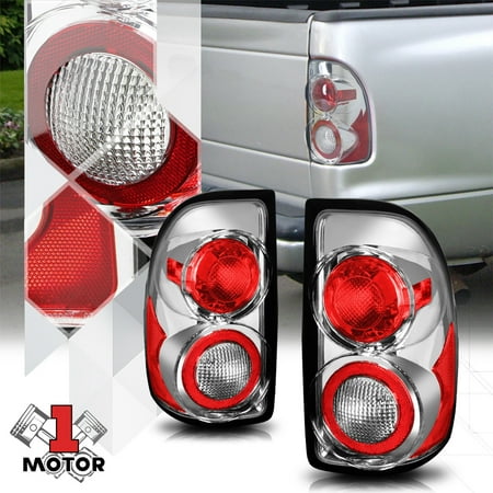 Chrome/Clear *EURO ALTEZZA* Tail Light Rear Brake Lamp for 97-04 Dodge Dakota 98 99 00 01 02 03