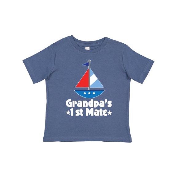 Inktastic Grandpas First Mate Nautical Sailboat Boys Toddler T-Shirt