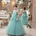 thumbnail image 2 of Trendfront Girls Dress Crew Neck Sleeveless Floral Bowknot Long Formal Princess Gown Birthday Party Evening Gown 5-16 Years, 2 of 9