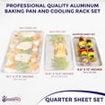 thumbnail image 2 of Premium Toaster Oven Pan Nonstick Set of / Sheet Pan for Baking Small Cookie Sheet Tray Durable Small Baking Trays for Oven Aluminum Baking Sheet Toaster Oven Tray x in, 2 of 5