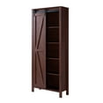 thumbnail image 2 of Furniture of America Kaji Wood 5-Shelf Pantry Cabinet, Vintage Walnut, 2 of 10