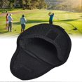 thumbnail image 3 of Couvre-clubs de golf en tissu durable, couvre-clubs souples et durables, accessoire pour golfeurs, noir, 3 of 4
