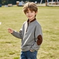 thumbnail image 5 of Hurxie Boy's Quarter Zip Pullover Lightweight Mock Neck Active Tops Kids Sweatshirts, Long Sleeve Golf Shirts School Fall Sports Clothes 110, 5 of 5