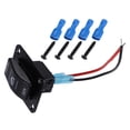 thumbnail image 1 of Unique Bargains 3 Way 20A 4Pin Rocker Bilge Pump Switch Panel with LED Light Front for Car Boat Waterproof Plastic 1 Set, 1 of 7