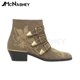 thumbnail image 3 of Botas de tobillo con tachuelas Botas de cuña con punta puntiaguda retro Botas de estilo británico para mujer Botas de vaquero occidental Multicolor Venta de gran tamaño, 3 of 5
