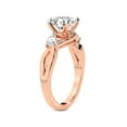 thumbnail image 4 of IGI Certified 3 Carat Cushion Shape Lab Grown Diamond Engagement Ring | 14K Rose Gold | Odette Three Stone Bypass Diamond Ring | FG-VS1-VS2 Quality Friendly Diamonds, 4 of 5