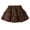 Brown, variant on Girls Corduroy Mini Skirt - Fall Elastic Waist Pleated Skirts - Casual Versatile Flowy Tiered Ruffle Skirt,7-8 Years