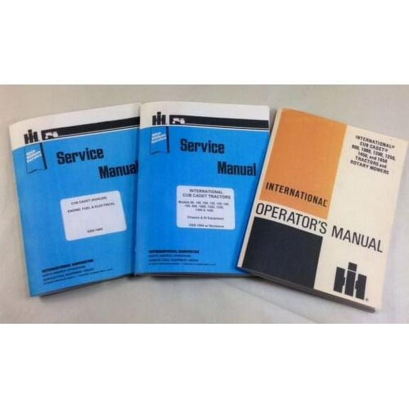 Lot International Cub Cadet 1650 Service And Operator Manuals Owners Repair Ihc
