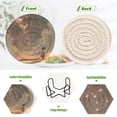 thumbnail image 4 of Girl Sky Firework 6 Pcs Drink Coasters with Holder Absorbent Coasters Woven Coasters for Drinks Table Desk Protection Home Decor, 4 of 7