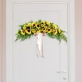 thumbnail image 3 of 29 inch Artificial Swag Floral Garland Arch Wreath Centerpiece for Door Garden, 3 of 8