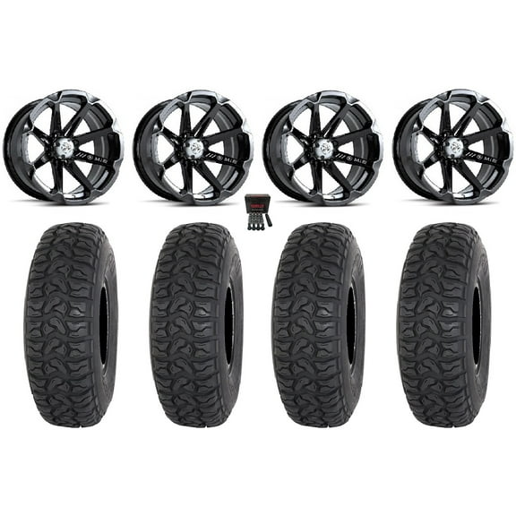 MSA Diesel 14" Wheels Black 28" Chicane LT Tires Sportsman RZR Ranger