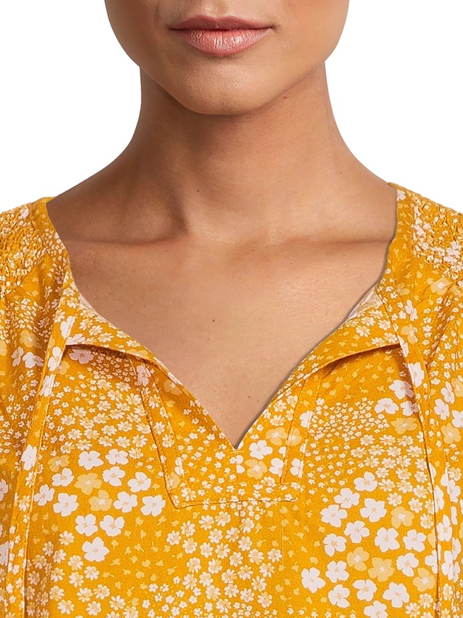 Time and Tru Women's Flutter Sleeve Top