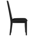 thumbnail image 4 of Side Dining Chair, Set of 2, Black, Vegan Leather, Wood, Kitchen Cafe Bistro Hospitality Restaurant, Modern Contemporary HB36818, 4 of 10