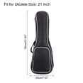 thumbnail image 2 of Unique Bargains Ukulele Case 21 Inch Ukulele Bag Single Shoulder Backpack with Adjustable Straps Black White 2 Pack, 2 of 4