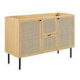 thumbnail image 5 of Single Sink Vanity Cabinet, Brown Oak Black, Wood, Hotel Bedroom Bathroom, Modern Contemporary HB36430, 5 of 15