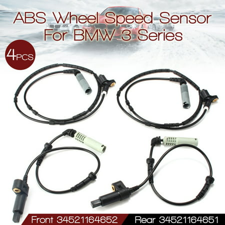 4 Pcs Front Rear ABS Wheel Speed Sensor for BMW 3 Series E46 323i 325i 328i (Best Aftermarket Wheels For Bmw)
