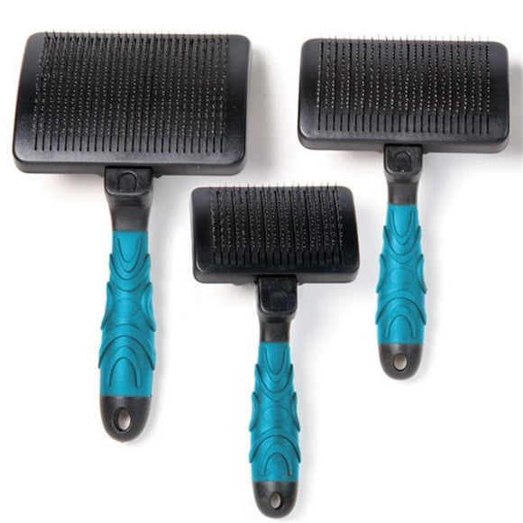 Self Cleaning Slicker Brush&#44; Blue - Large