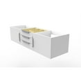 thumbnail image 3 of Alpine 60" White Wood Floating Vanity Base/Brushed Nickel Handles, 3 of 6