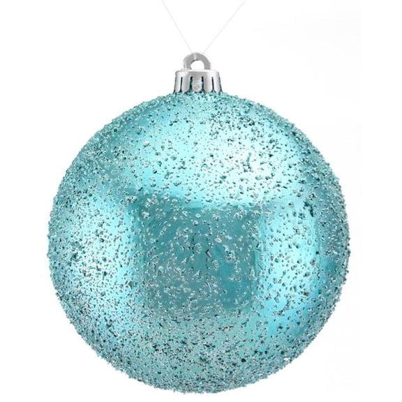 3.9" Turquoise Ice Ball Ornament