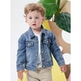thumbnail image 3 of Famuka Long Sleeve Cotton, Denim Jeans Jacket, 3 of 10