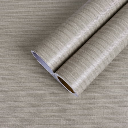 CHIHUT Light Brown Grasscloth Wallpaper for Countertops Waterproof Textured Self Adhesive Wallpaper Peel and Stick Grasscloth Contact Paper for Kitchen Vinyl Wall Paper for Cabinets Bedroom 12”x100”