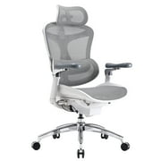 SIHOO Doro C300 PRO Ergonomic Chair Dual Seat Back Support Home Office Chair Computer Chair with 6D Armrests & Dynamic Lumbar Support-Seat Depth Adjustable Desk Chair for Big and Tall-White