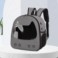 thumbnail image 4 of Mochila para perros y gatos, bolsa de salida transpirable para mascotas, bolsa frontal para llevar mascotas (gris claro), 4 of 7