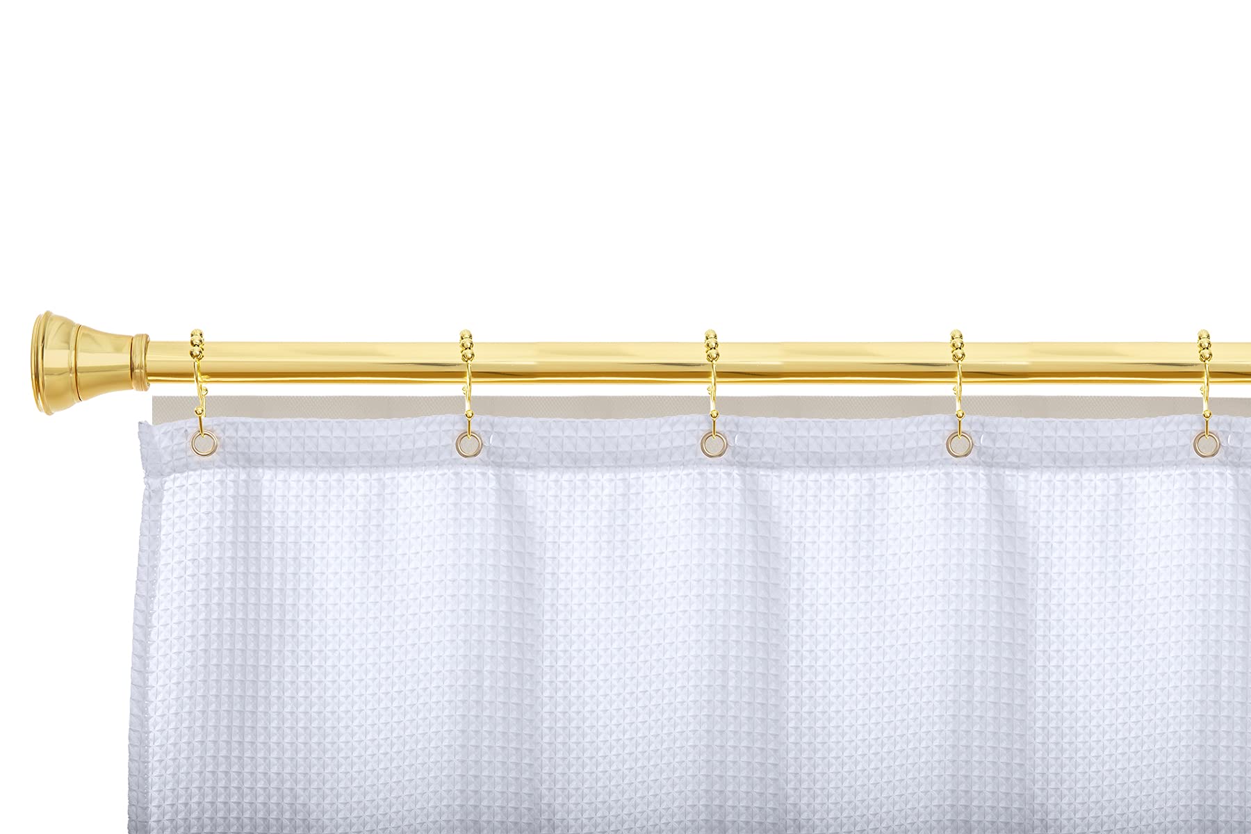 Utopia Alley Shower Hooks - Double Shower Curtain Rings for Bathroom - Rust Proof Shower Curtain Hooks for Shower Curtain or Liner - Set of 12, Gold